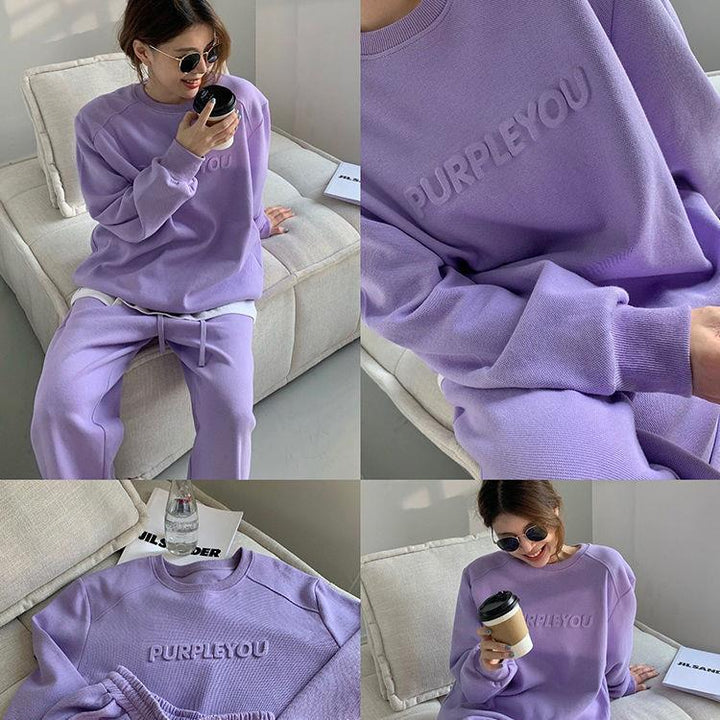 Damen Urbanes Lounge-Outfit mit oversized Sweatshirt und lässigen Jogginghosen Drune