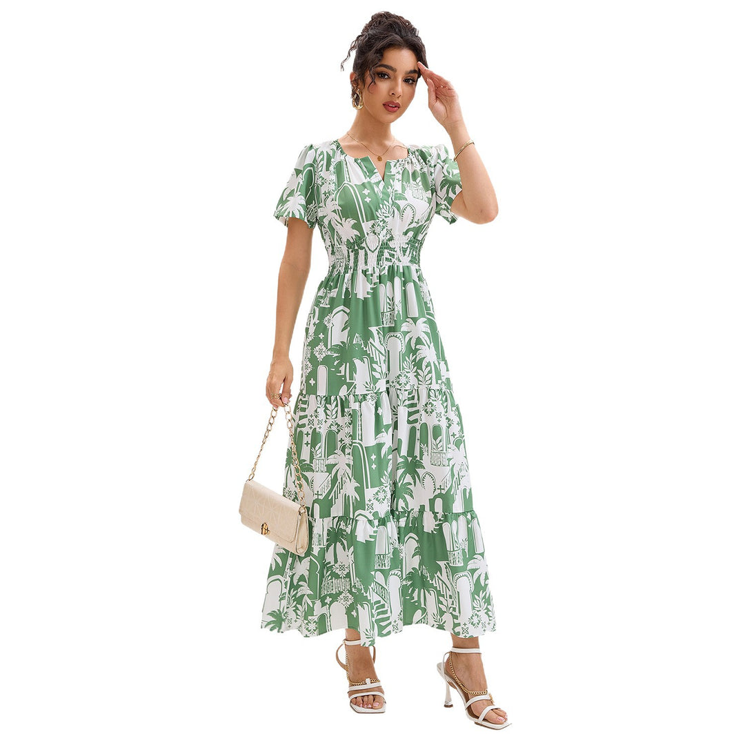 Damen Maxikleid mit floralem Muster Drune
