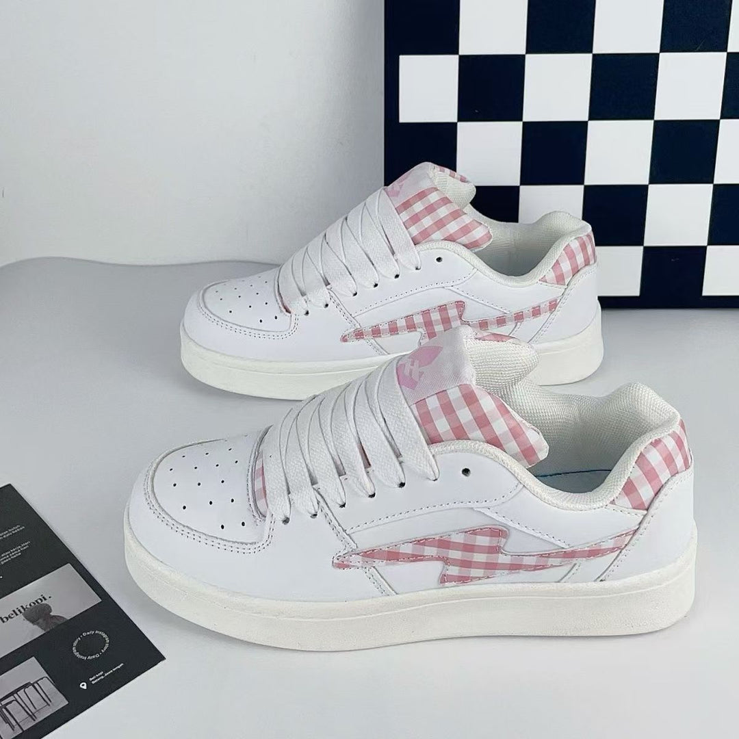 Damen Sneakers im modernen Karo-Design mit atmungsaktiven Materialien Drune