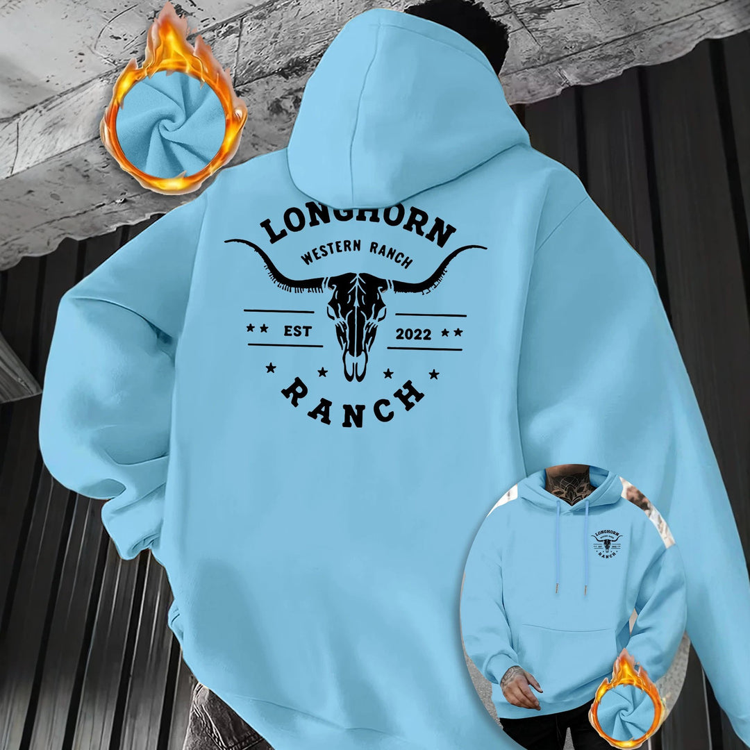 Herren Komfortabler Kapuzenpullover mit markantem Druck Drune