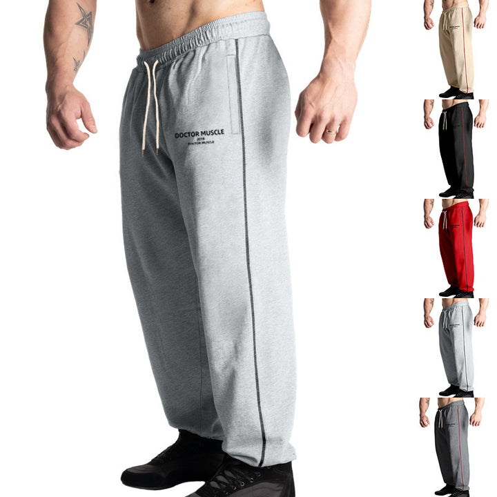 Herren bequeme Trainingshose mit verstellbarem Bund und Seitentaschen Drune