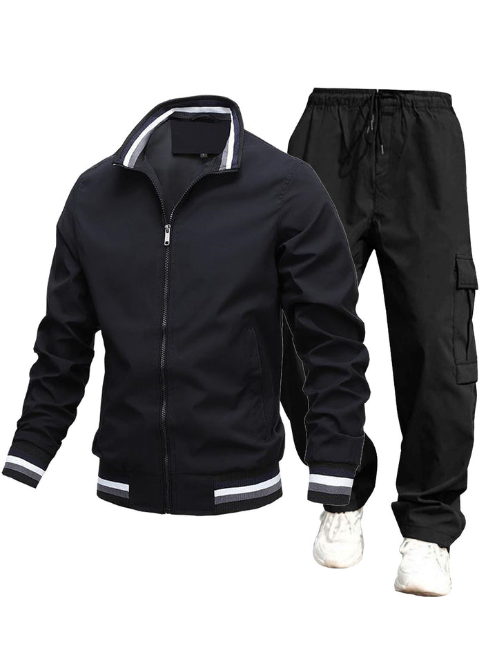 Herren Sportliche Jacke und Cargo-Hosen Drune