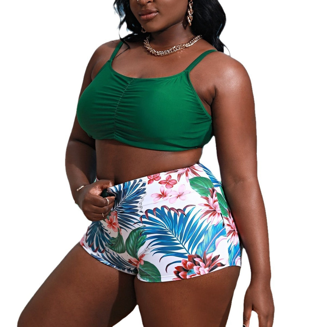 Damen Bikiniset mit floralem Design und verstellbaren Trägern Drune
