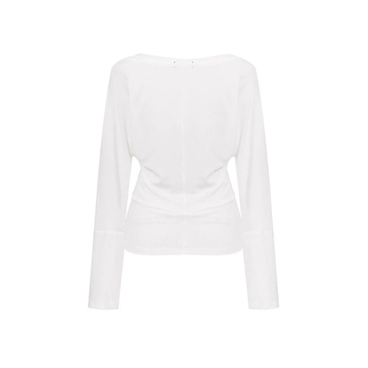 Damen Lagen-Langarmshirt mit integriertem Neckholder und Vintage-Grafik Drune