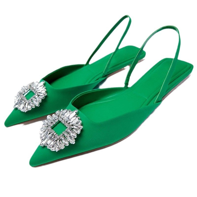 Damen Slingback Schuhe mit funkelndem Schmuckdetail Drune