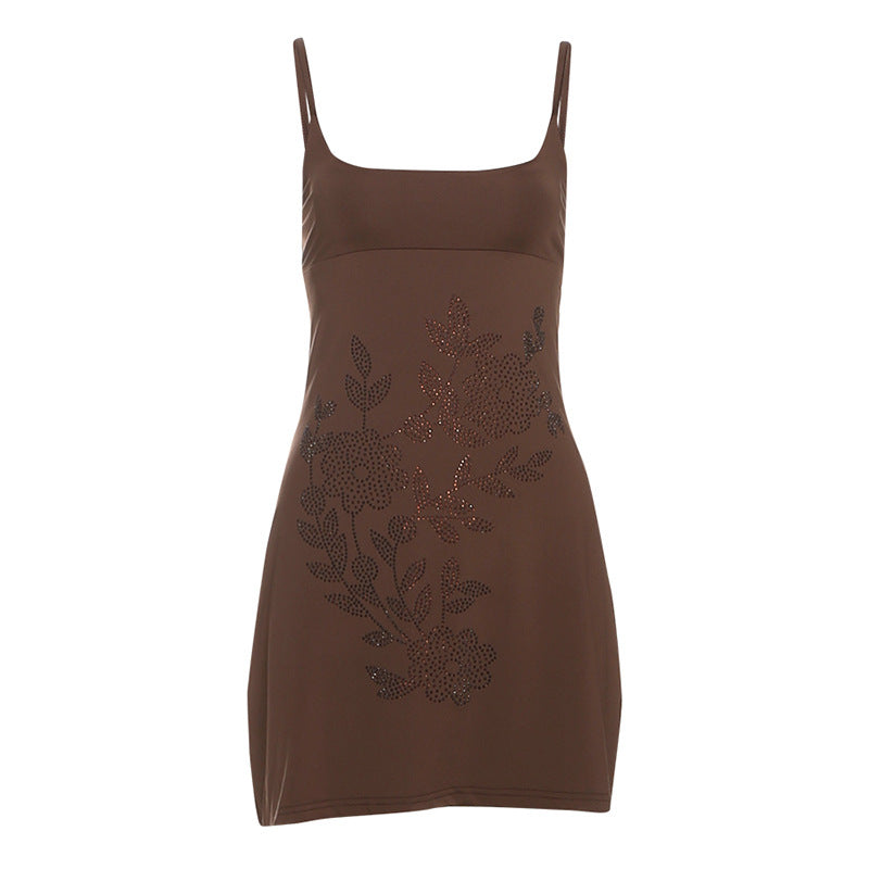 Damen Sommerkleid mit eleganter Blumenapplikation Drune