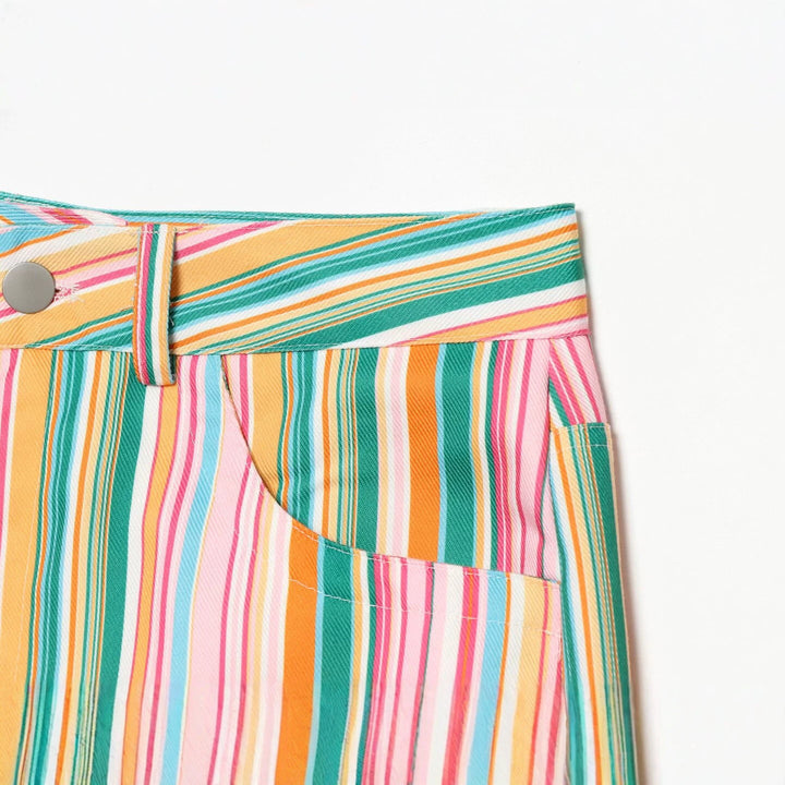 Damen Leicht fallende Palazzo-Hose mit hoher Taille und seitlichen Eingrifftaschen Drune