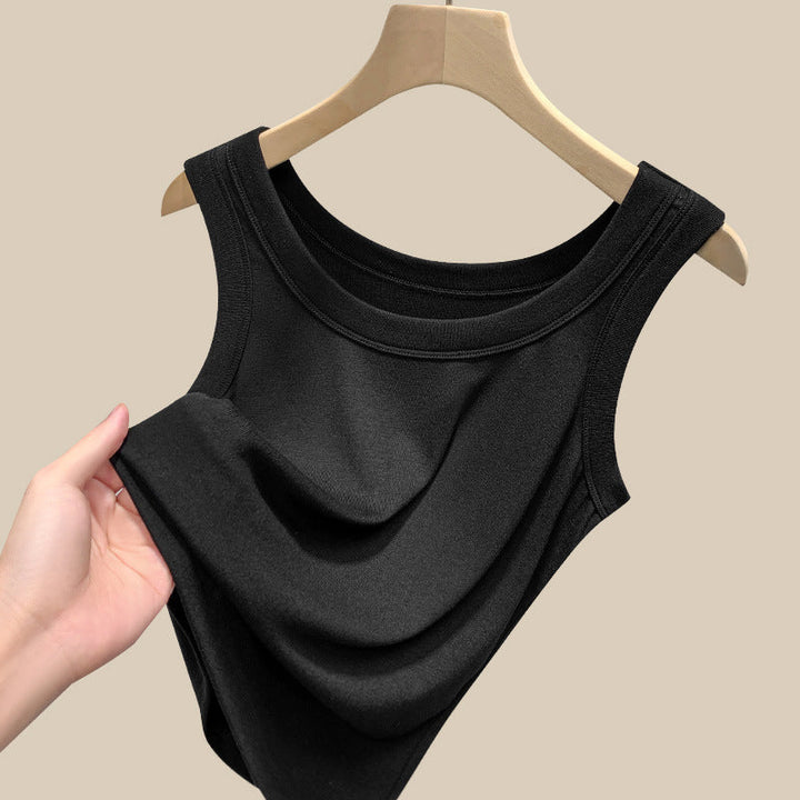 Damen Ärmelloses Basic-Top Aus Hochwertigem Material Drune