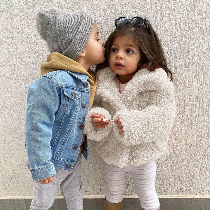 Damen Kuschelige und voluminöse Teddyjacke Drune
