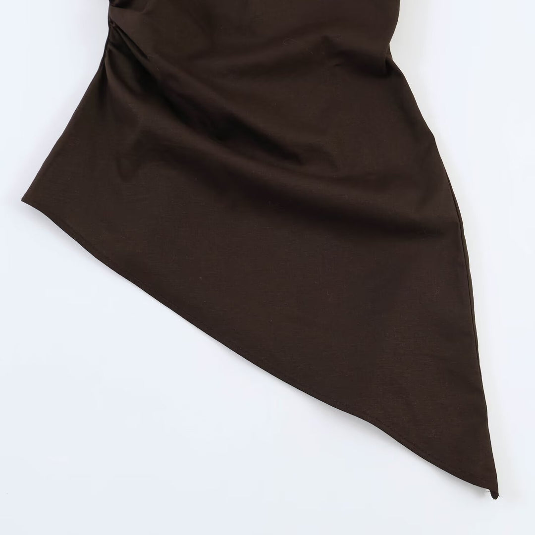 Damen asymmetrisches Kleid mit hochwertigem Material Drune