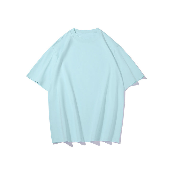 Herren Oversize-T-Shirt aus schwerem Baumwolljersey mit überschnittener Schulter und verstärktem Rundhalsausschnitt Drune
