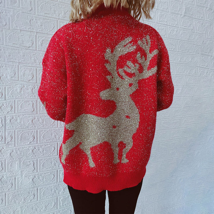 Drune | Weihnachtlicher Strickpullover Mit Festlichem Motiv