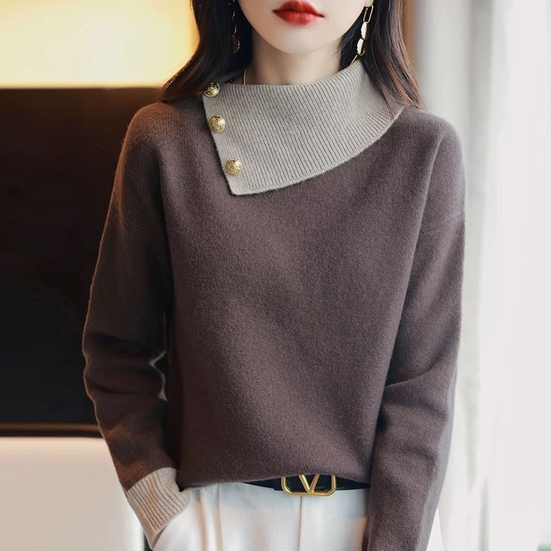 Damen Kuscheliger Rollkragenpullover Drune