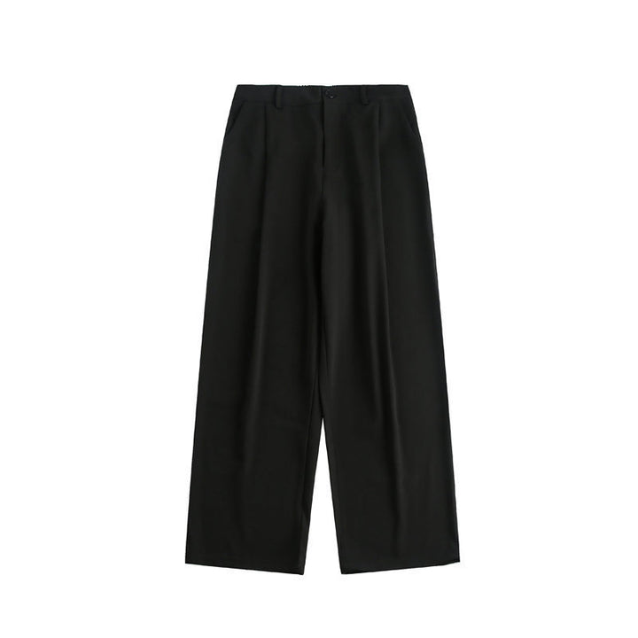 Damen Weite hochtaillierte Stoffhose mit Bundfalte und weitem Bein Drune