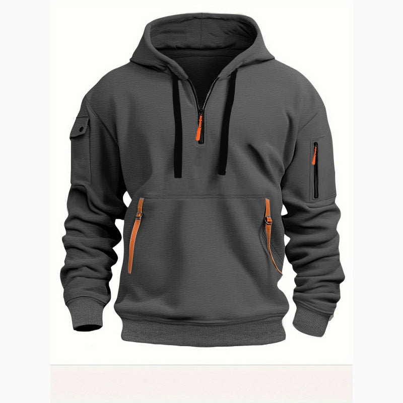Herren Freizeit Kapuzenpullover mit praktischen Taschen Drune