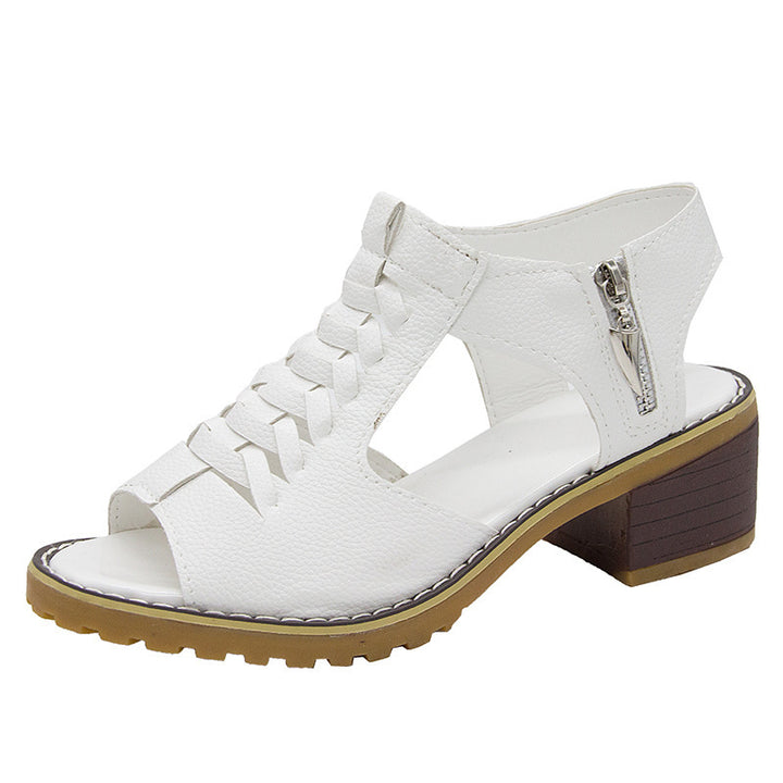 Drune - Orthopädische Sandalen mit Absatz | Bequeme Sandalen für Damen mit Spitzendesign
