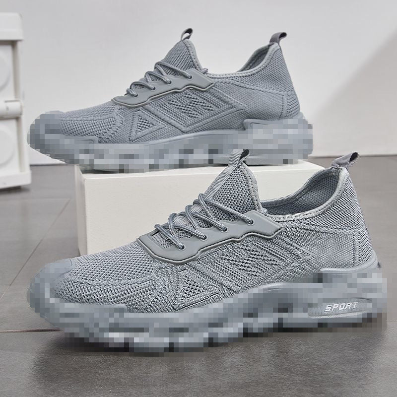 Herren Leichter Strick-Running-Style Sneaker mit gepolsterter Plateau-Sportsohle Drune
