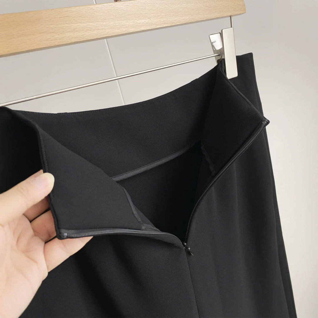 Damen Eleganter Maxirock aus hochwertigem fließendem Material Drune