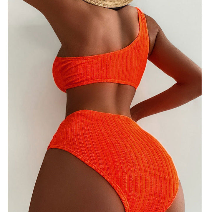 Damen High-Waist Bikini mit geschmackvollem Goldakzent Drune