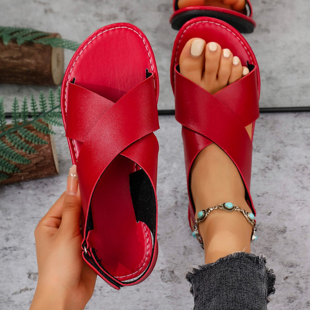 Damen Komfortable Riemchen-Sandalen mit verstellbarem Riemen und anatomischem Fußbett Drune