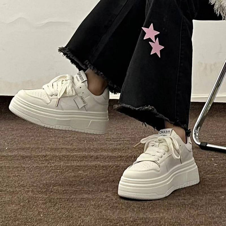 Damen Plattform-Sneaker mit dämpfender Laufsohle und eleganter Schnürung Drune