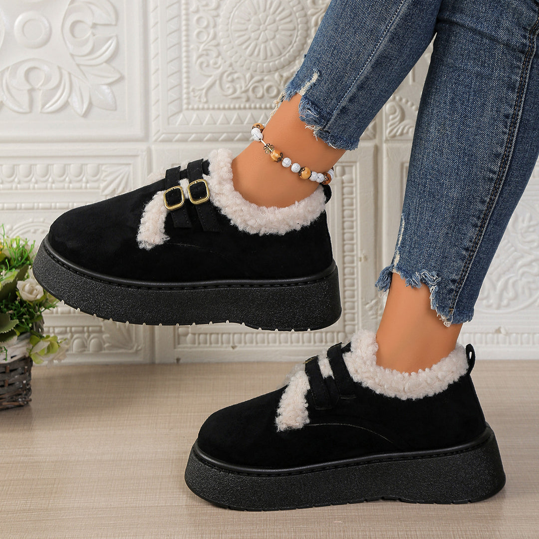 Damen Gefütterte Schnür‑Sneaker mit Kunstfellfutter und Plateau‑Sohle Drune