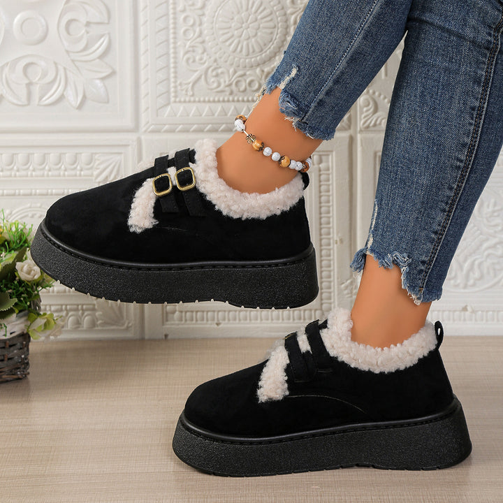 Damen Gefütterte Schnür‑Sneaker mit Kunstfellfutter und Plateau‑Sohle Drune