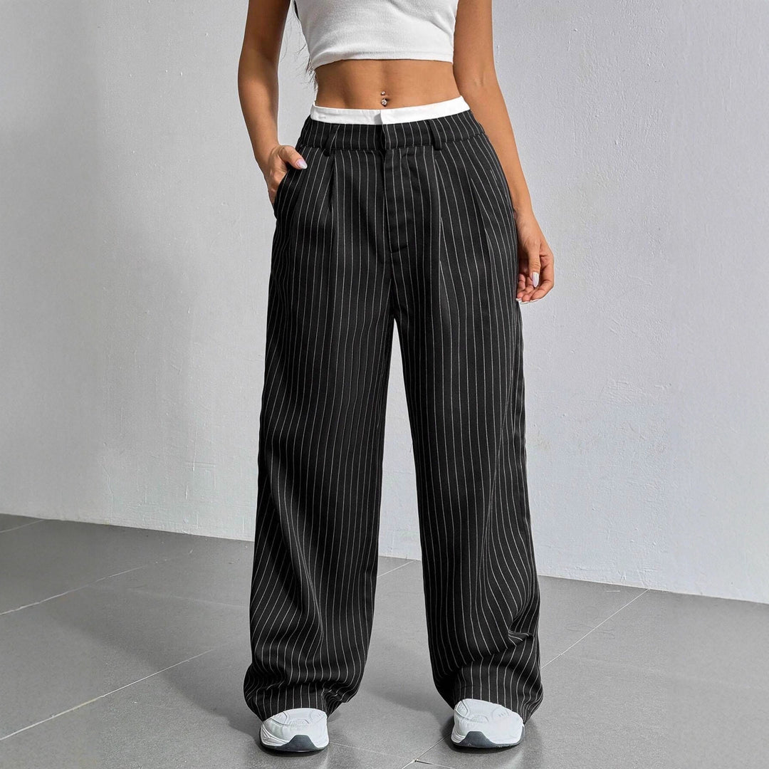 Damen klassische Hochwasserhose mit schrägen Taschen Drune