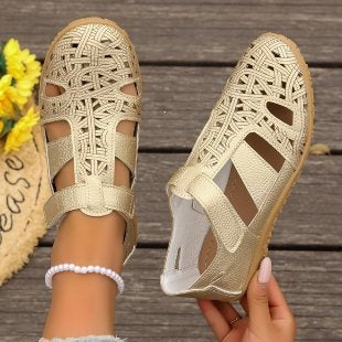 Damen Atmungsaktive Riemensandalen mit verstellbarem Klettverschluss Drune