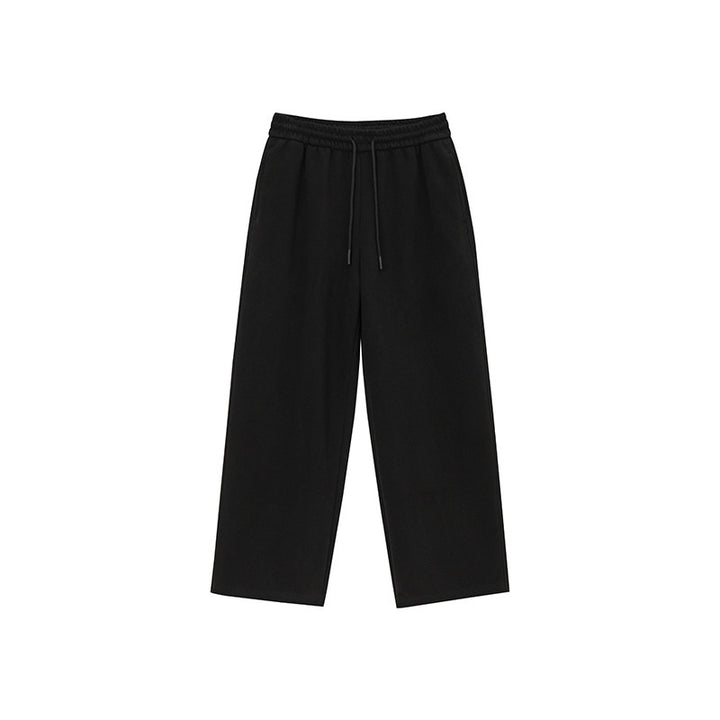 Unisex Relaxed-Fit Loungehose mit hohem Elastikbund, Kordelzug und geradem Bein Drune