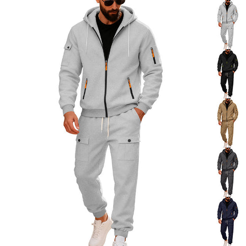 Herren Sportlicher Kapuzenanzug mit Taschen und praktischem Design Drune