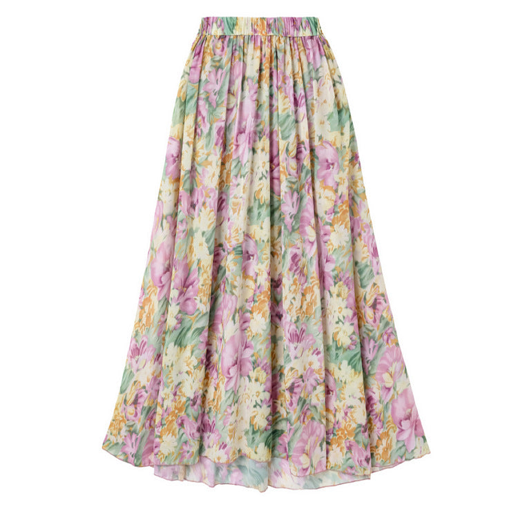 Damen Einseitiger Badeanzug mit floralen Mustern und glamouröse Kette Drune