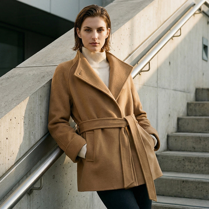 Damen Urbaner Taillierter Mantel Drune