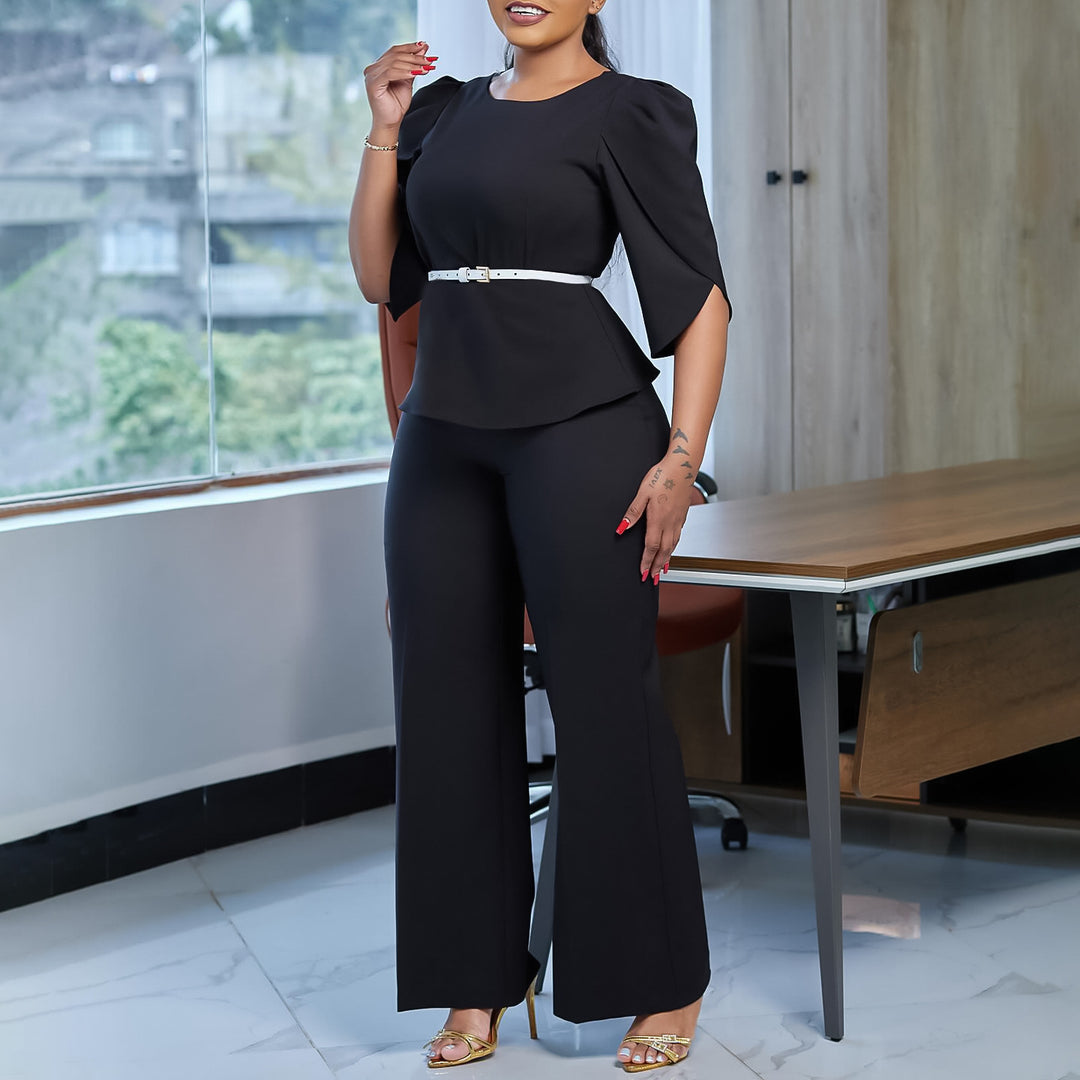 Damen elegante Kombination aus weichem Gewebe Drune