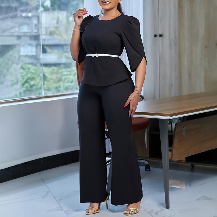 Damen elegante Kombination aus weichem Gewebe Drune