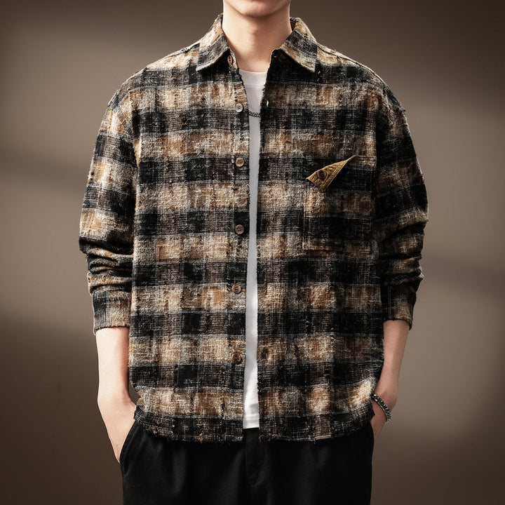 Herren Karierte Flanelljacke Drune