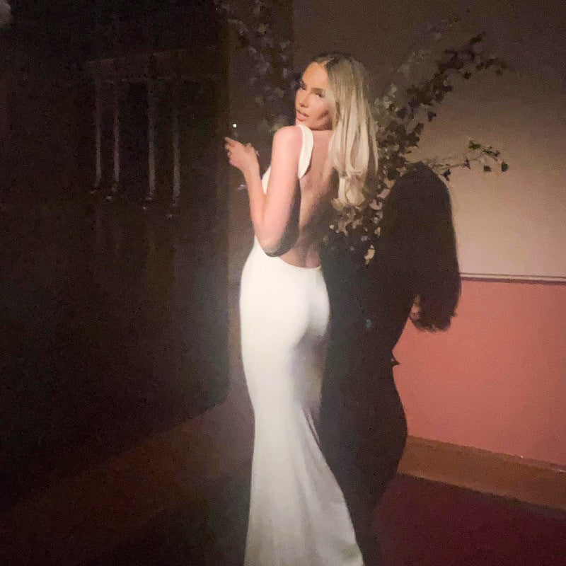 Damen figurbetontes Abendkleid mit schickem Cowl-Ausschnitt Drune