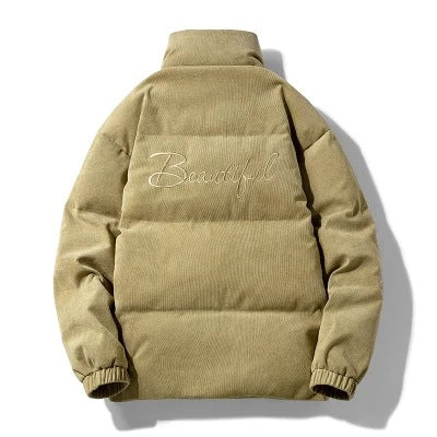 Unisex Cord-Steppjacke mit Stehkragen und Thermoisolierung Drune