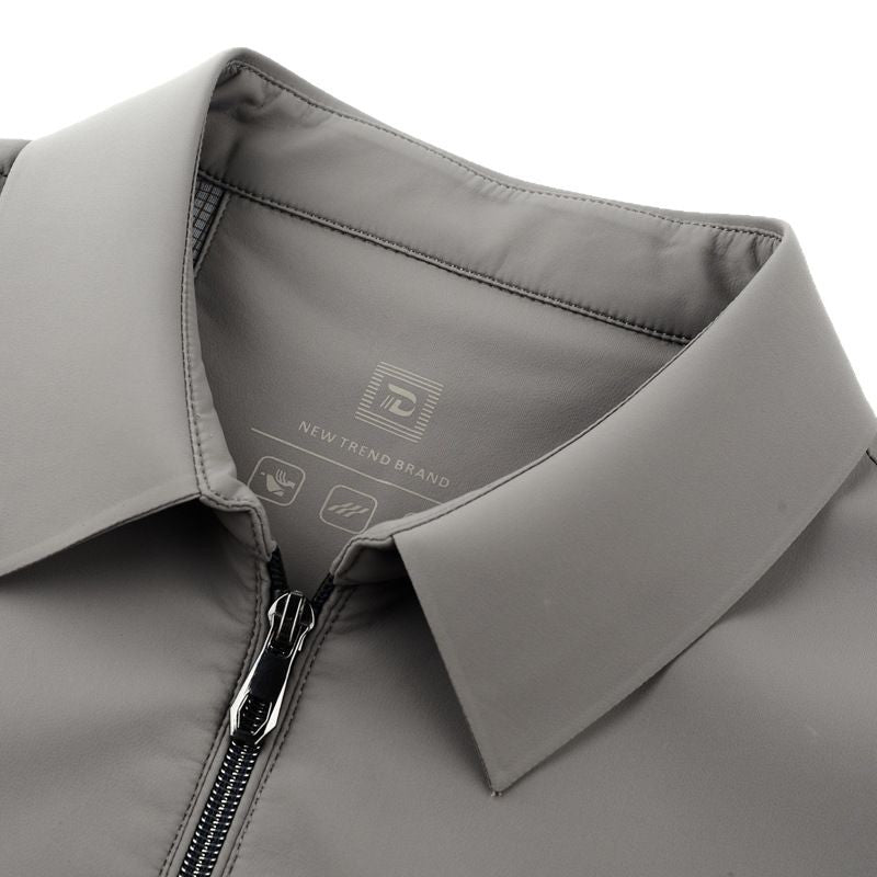 Herren Freizeitjacke mit modischem Stehkragen und funktionalen Reißverschlusstaschen Drune