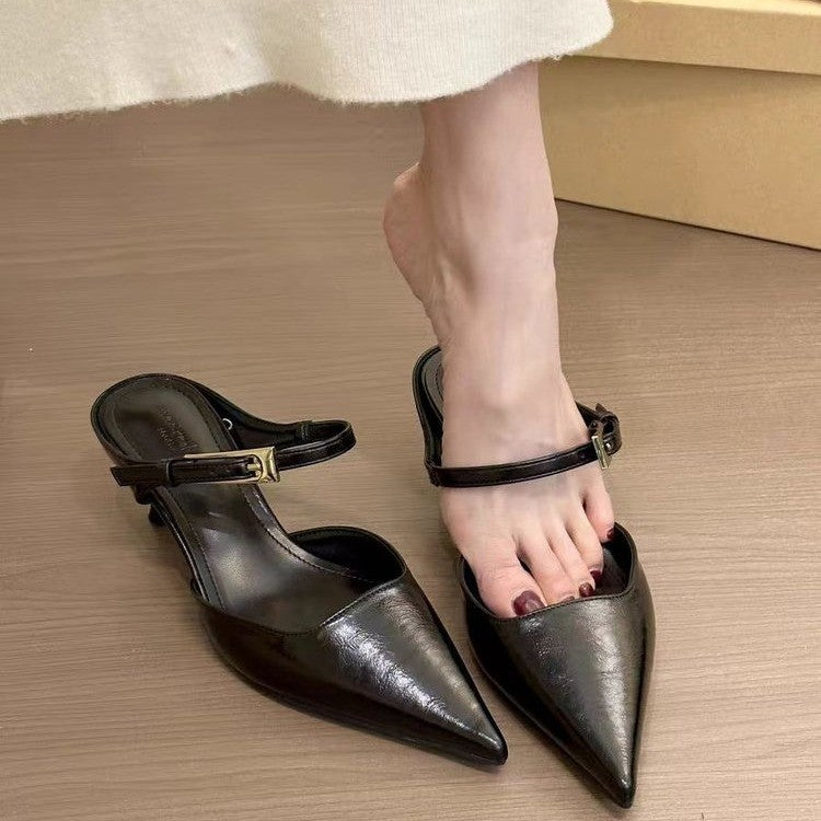 Damen Elegante Slingback-Pumps mit spitzem Zehenbereich und dezentem Riemen Drune