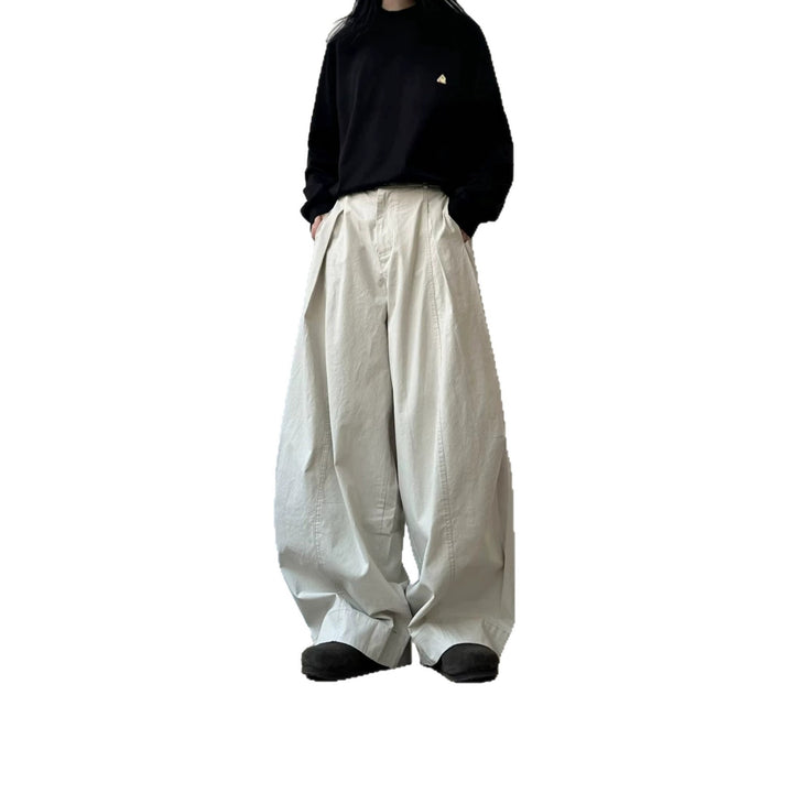 Damen Weitgeschnittene Chino-Hose Drune