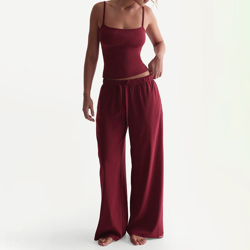 Damen Legere Lounge-Hose und Top Set Drune