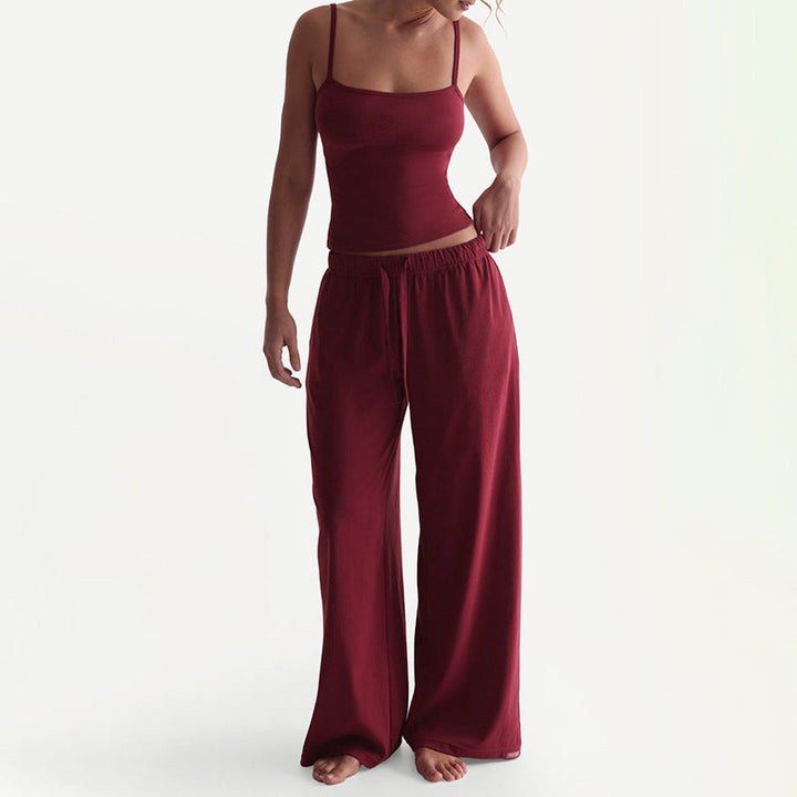 Damen Legere Lounge-Hose und Top Set Drune
