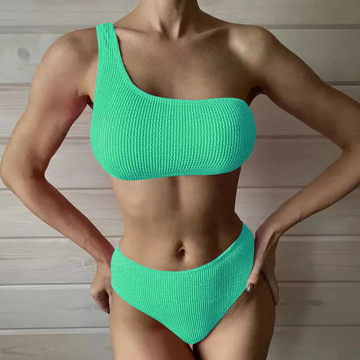 Damen Einseitiger Bikini mit hoch geschnittenem Schnitt Drune
