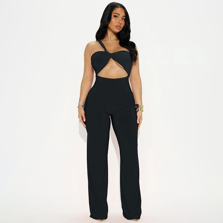 Damen eleganter Jumpsuit mit raffiniertem Twist-Design Drune