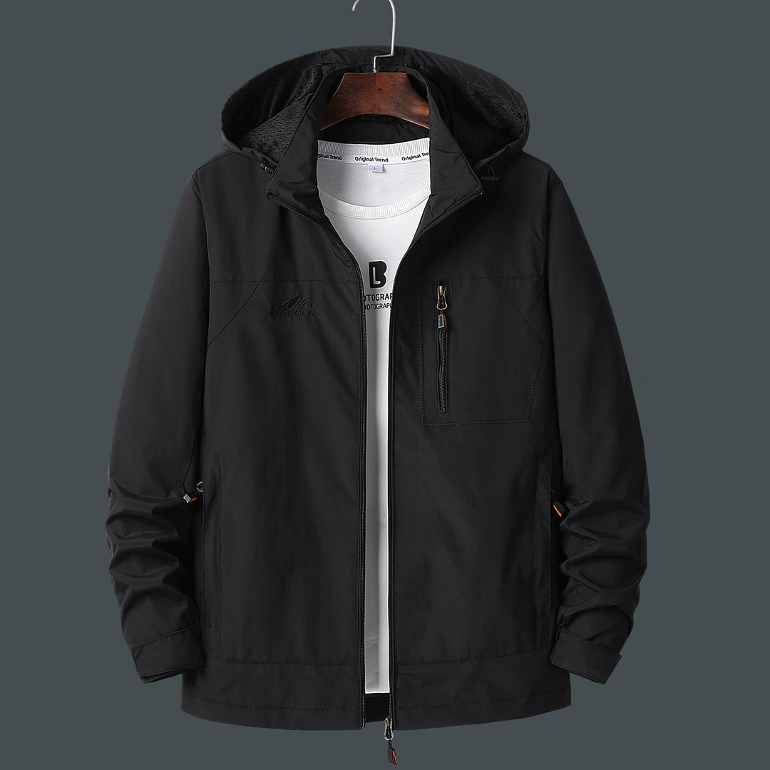 Herren Technische Outdoorjacke mit verstellbarer Kapuze Drune