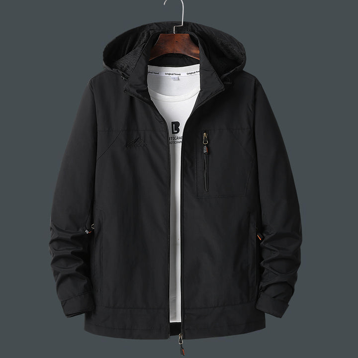 Herren Technische Outdoorjacke mit verstellbarer Kapuze Drune