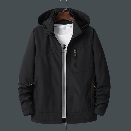 Herren Technische Outdoorjacke mit verstellbarer Kapuze Drune