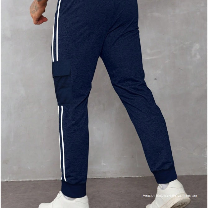 Herren Utility-Jogginghose mit aufgesetzter Känguru-Tasche und breiten Kordeln Drune