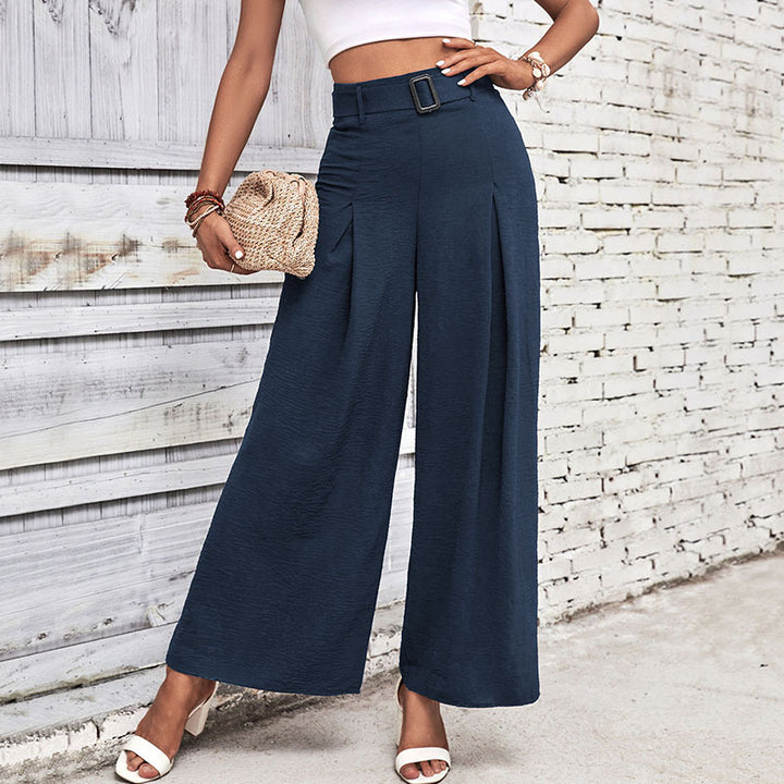 Damen Weitgeschnittene Hose mit Taillenkordel Drune